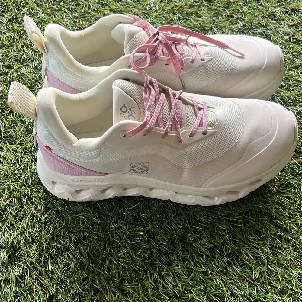 New Loewe Cream and Pink Athletic Shoes